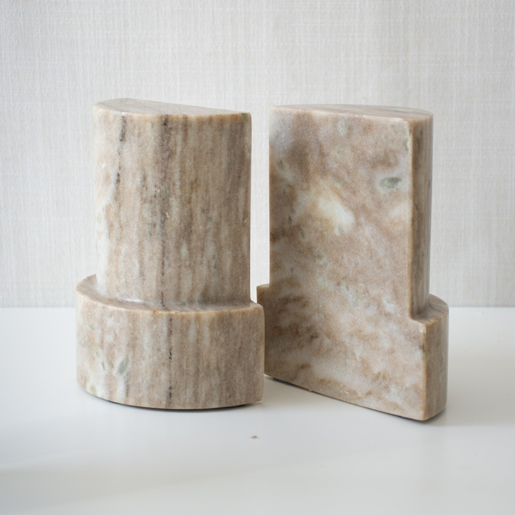 Marble Column Bookends