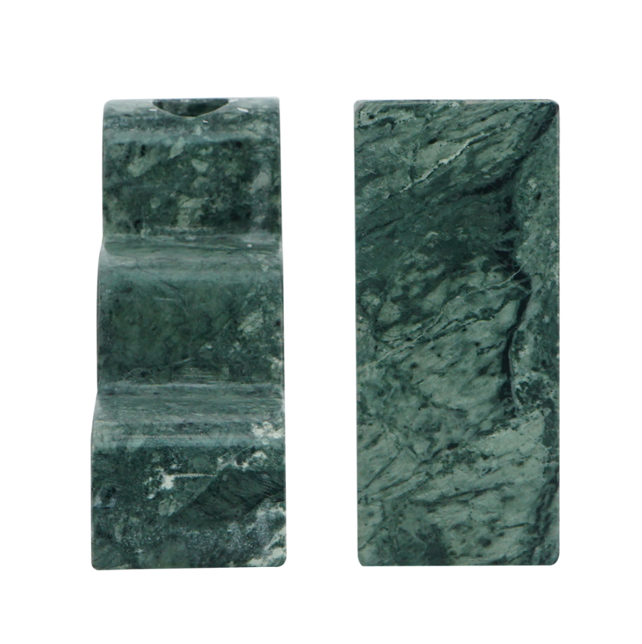 Teal Marble Bookend & Candle Holder