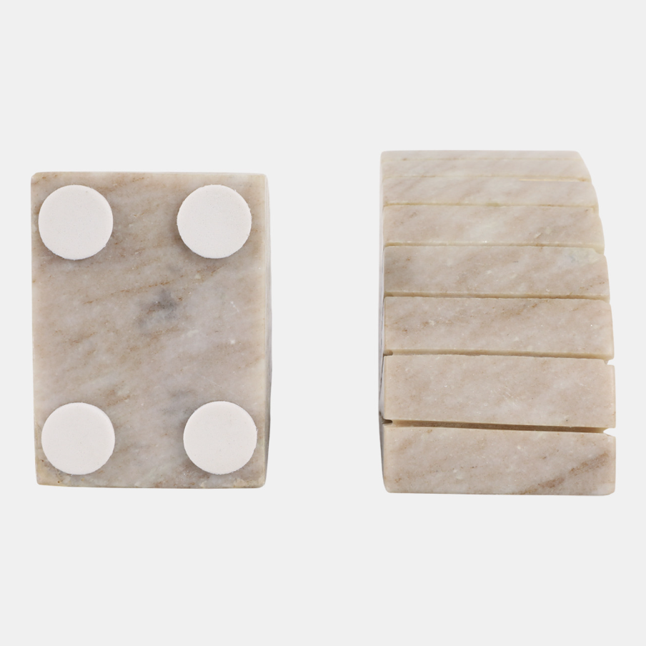 Semi-Circle Onyx Marble Bookend