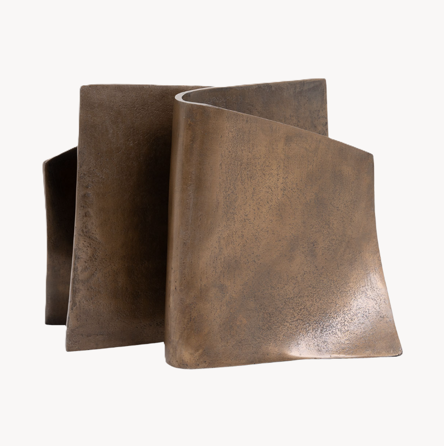 Bronze Aluminum Sculptural Bookends