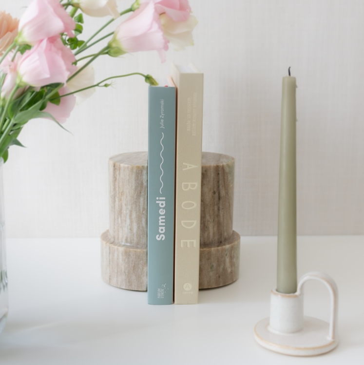 Marble Column Bookends