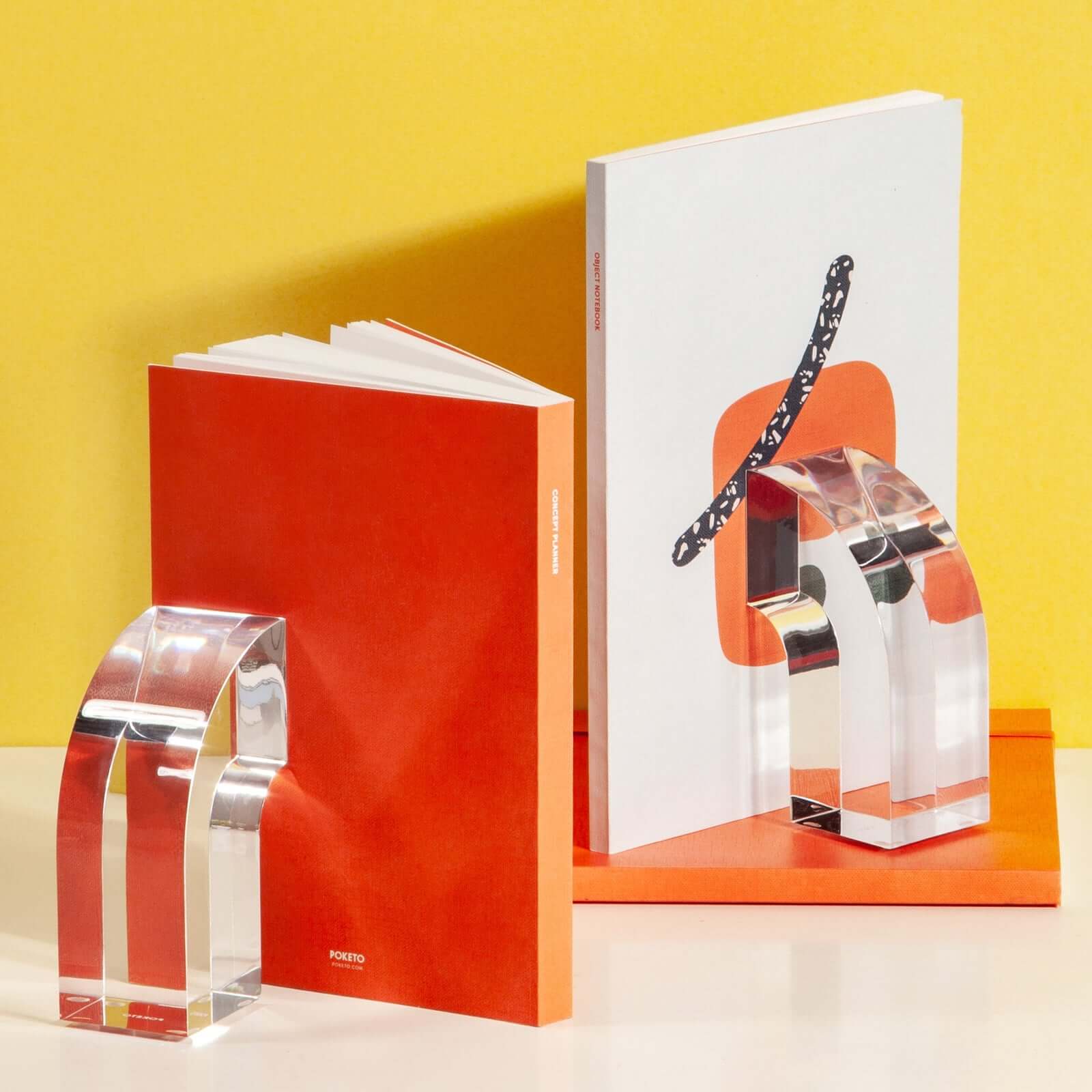 Clear Acrylic Arc Bookends