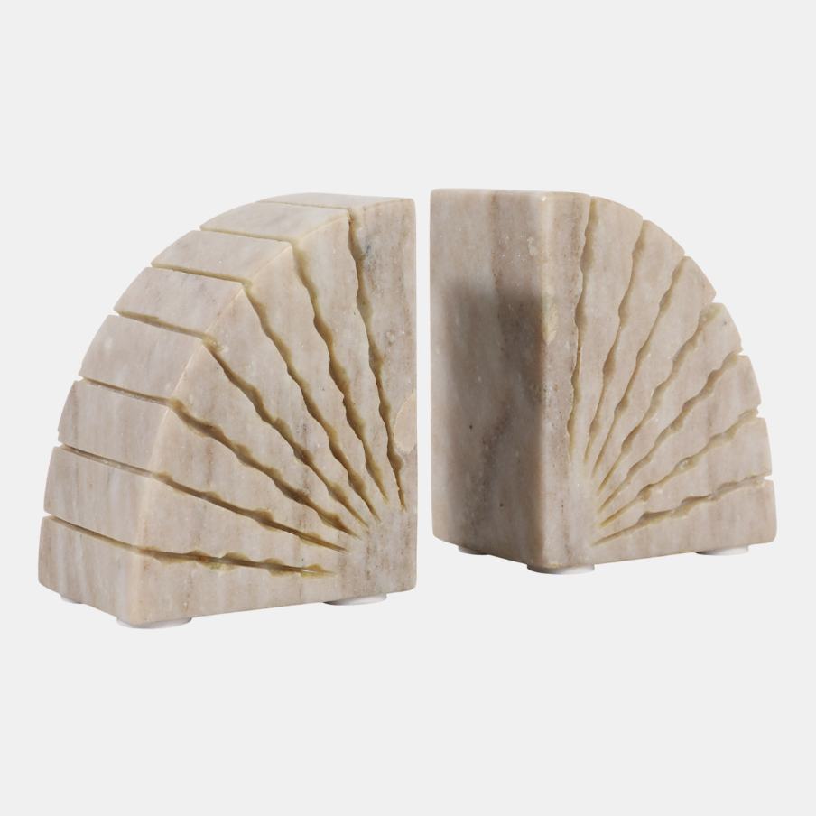 Semi-Circle Onyx Marble Bookend