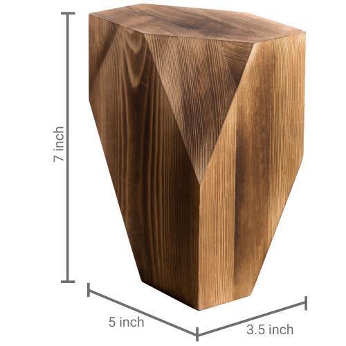 Geometric Solid Wood Bookends