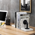 Whitewashed Wood & Industrial Pipe Bookends